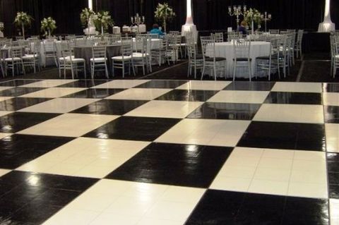 checkered dance floor rental