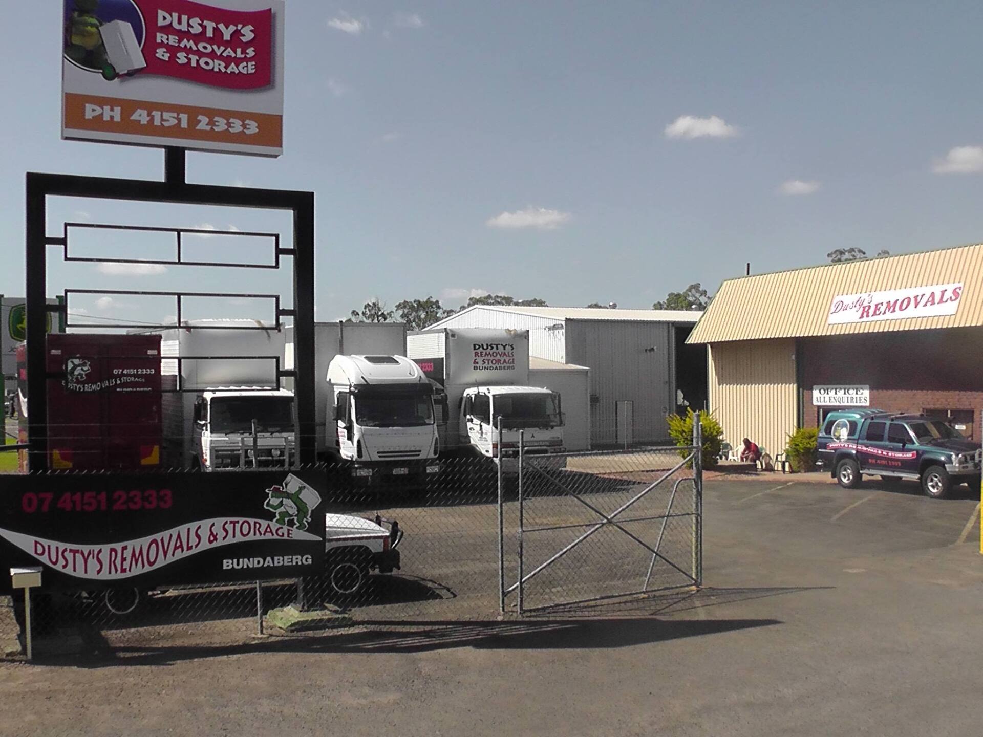 Store Front and Trucks — Removals & Storage in Bundaberg