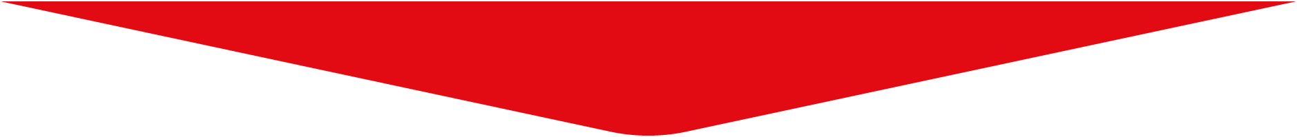 A red arrow pointing down on a white background.