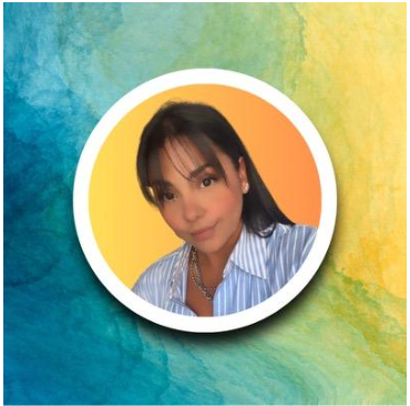Headshot of Lenys Camacho, CPM, CAM, MSIRE President and Founder at Upper Real Estate Management on a gradient background.