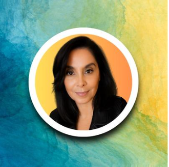 Headshot of Oriana Fonseca, Director of Technology & Marketing at Upper Real Estate Management on a gradient background.