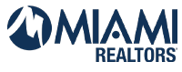 Miami Realtors logo: navy blue with stylized letter 