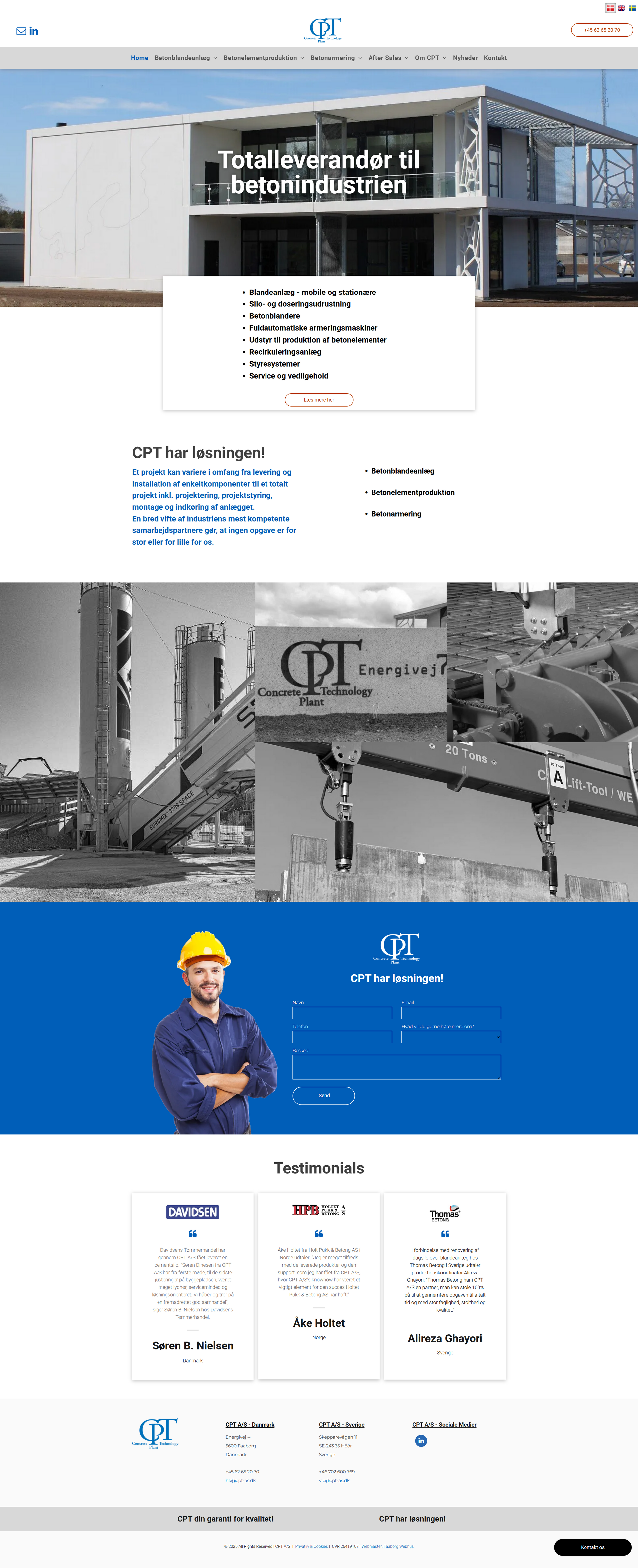 CPT AS website er bygget og driftes i Webbygger.nu