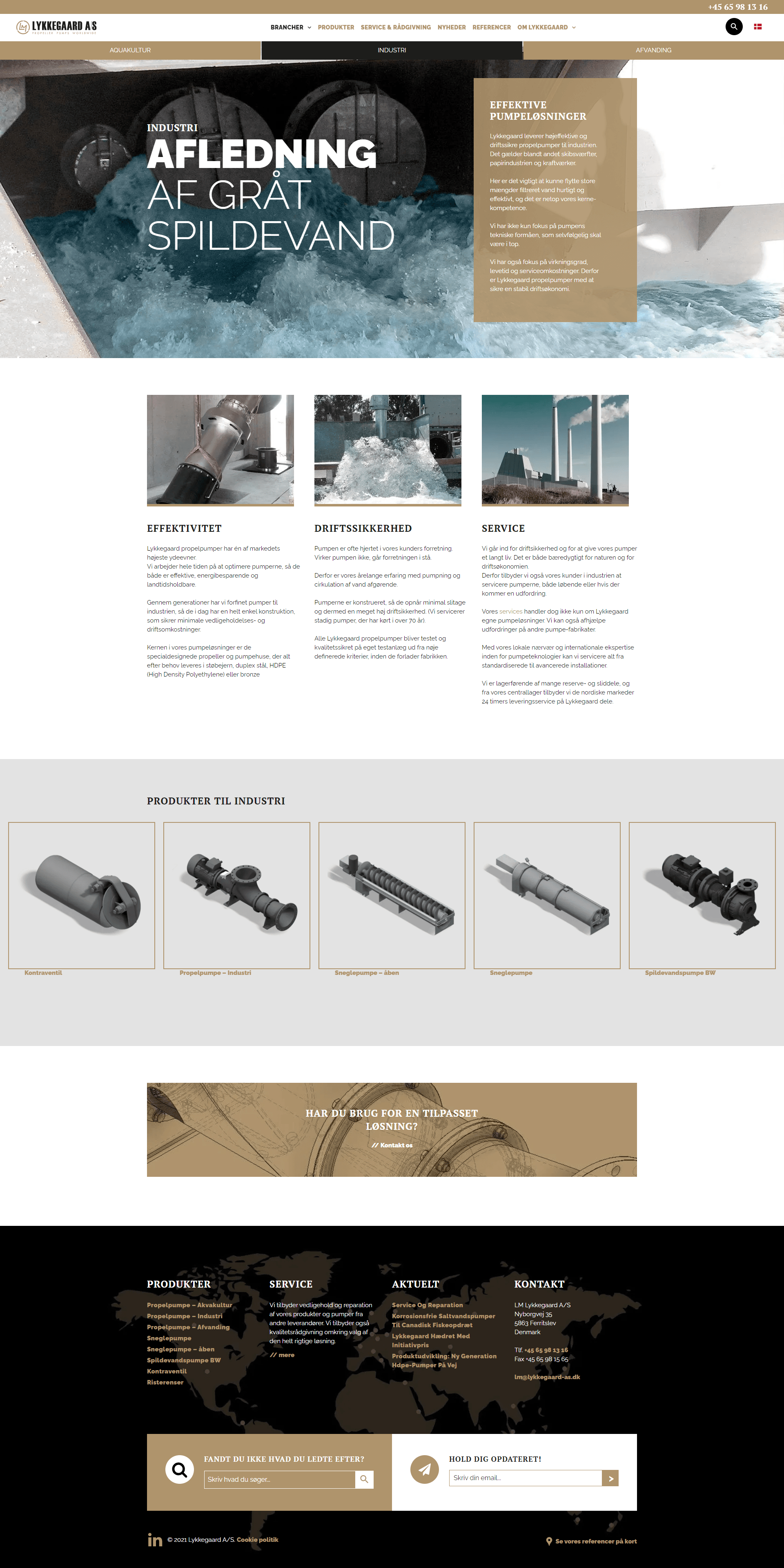 Lykkegaard A/S website er bygget og driftes i Webbygger.nu