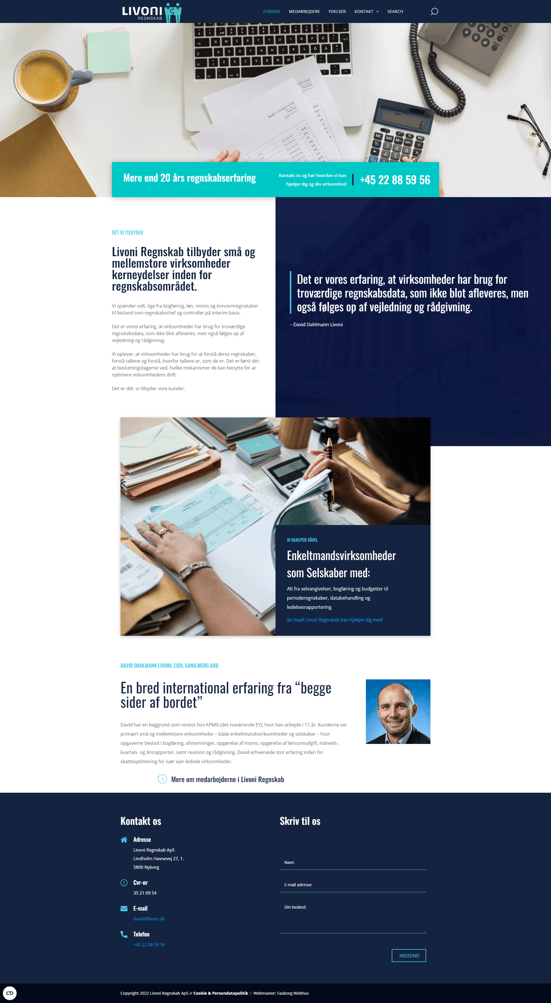 Livoni regnskabs website er bygget og driftes i Webbygger.nu