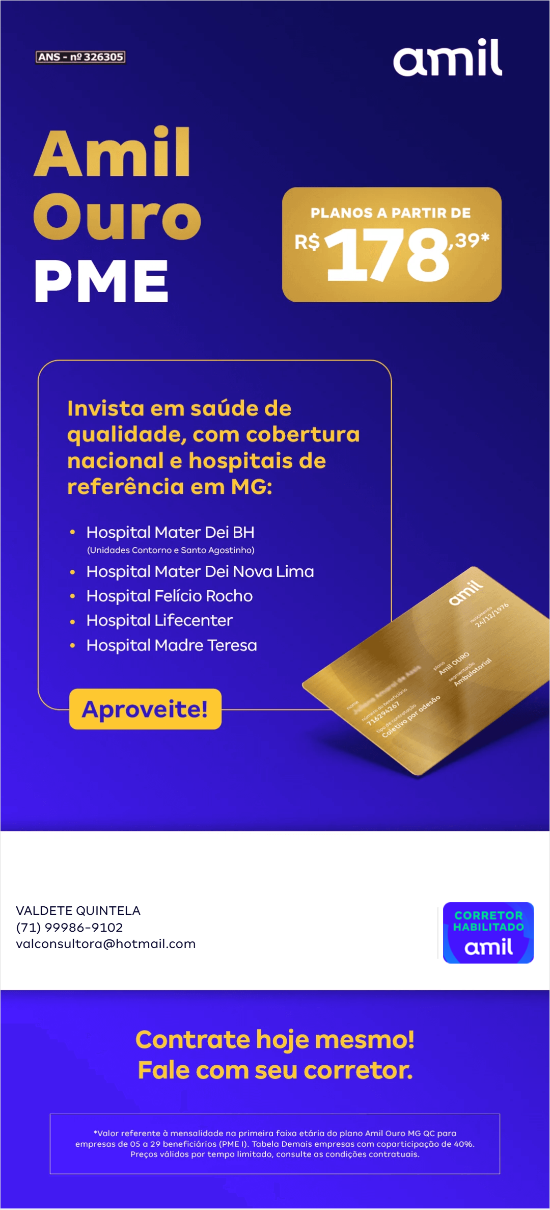 Plano de Saude Amil para CNPJ de algumas cidades de Minas Gerais