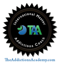 This is the international master addictions coach certification seal