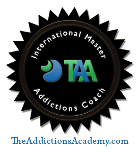 This is the international master addictions coach certification seal