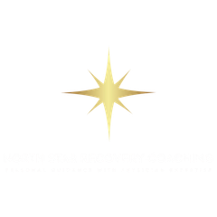 This is a gold star on a white background, similar in appearance to the North Star Recovery Coaching logo.
