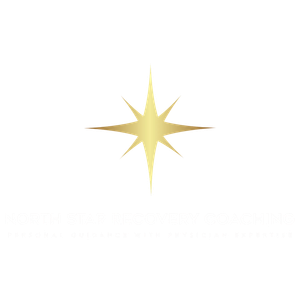 This is a gold star on a white background, similar in appearance to the North Star Recovery Coaching logo.