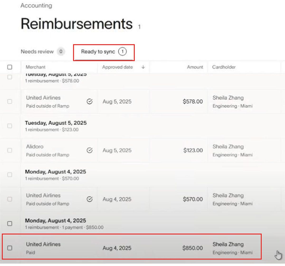 Sage 100 to Ramp Integration User Guide Documentation