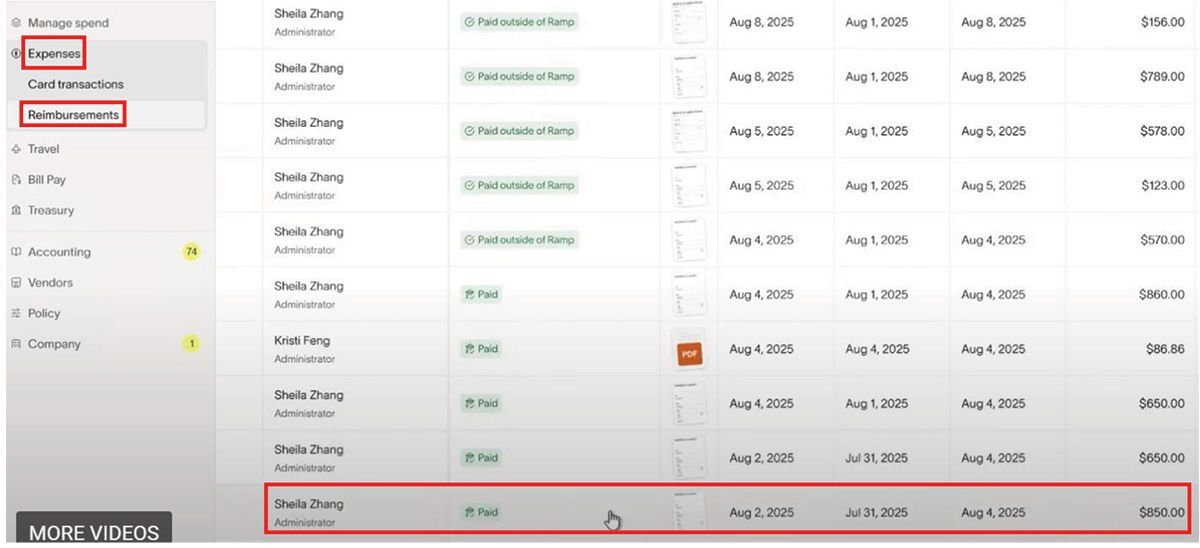 Sage 100 to Ramp Integration User Guide Documentation