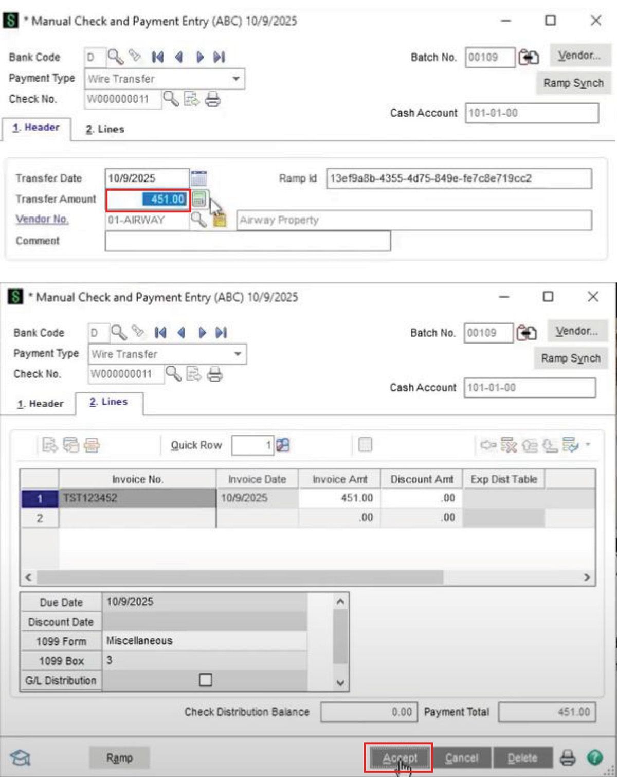 Sage 100 to Ramp Integration User Guide Documentation
