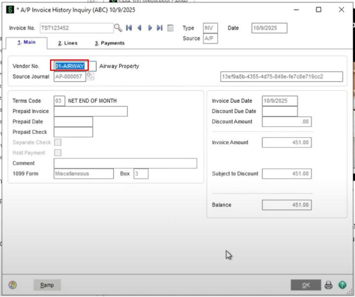 Sage 100 to Ramp Integration User Guide Documentation