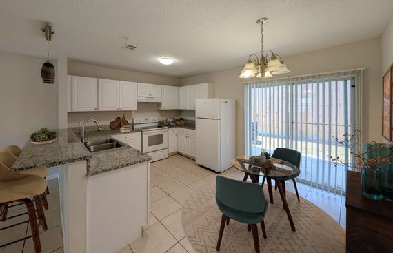 Yellow Pine Kitchen Staged