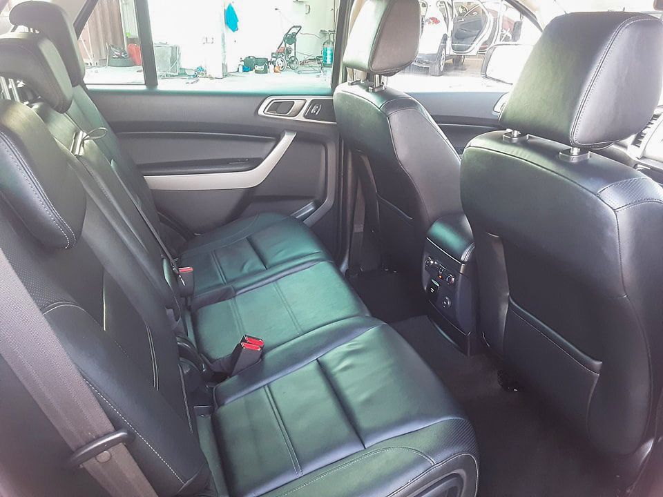 The Back Seat of a Ford Ranger is Shown — Shane’s Car Detailing & Office Cleaning in Taminda, NSW