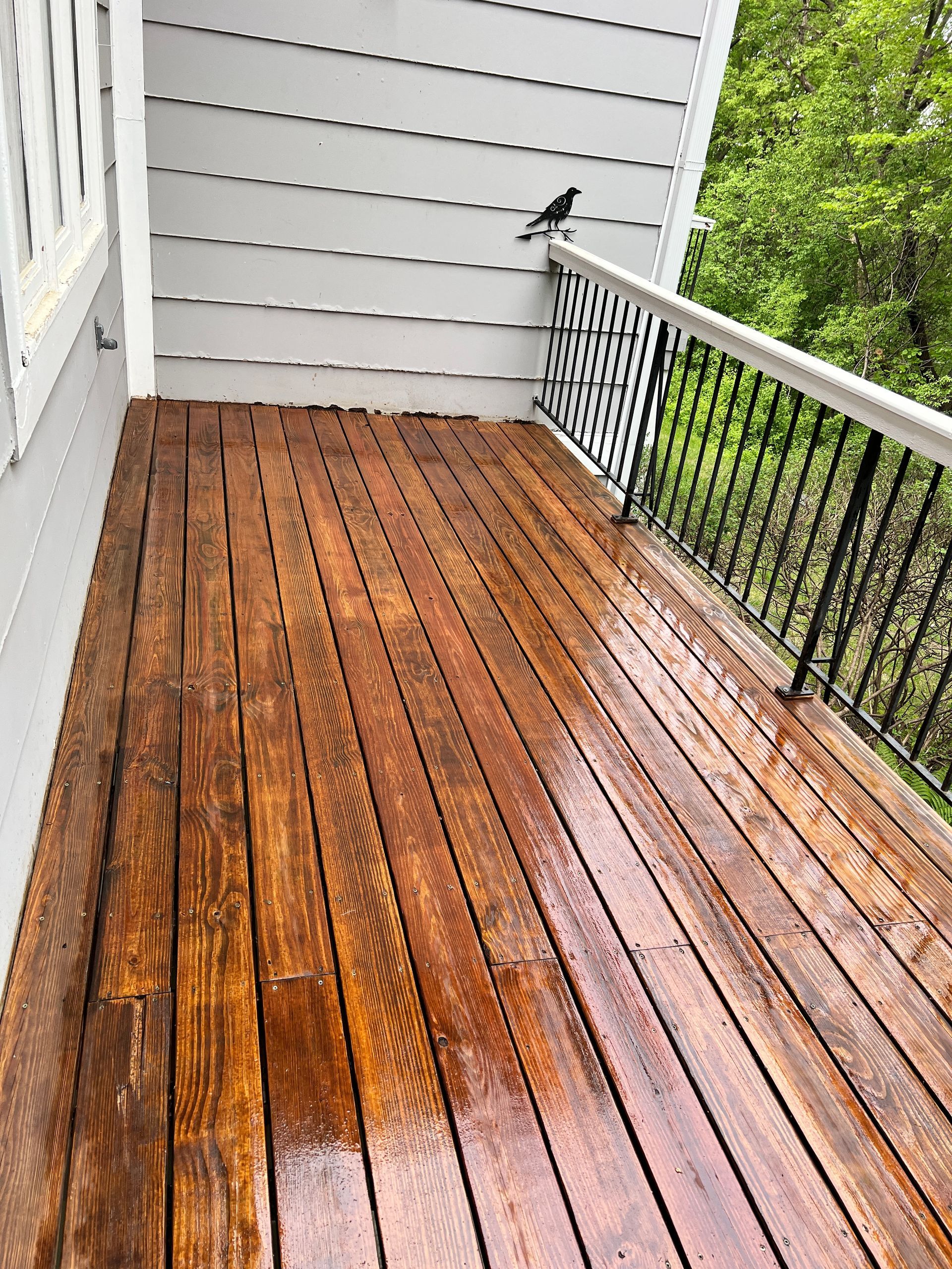 Worker Cleaning the Siding — Eau Claire, WI — A&M Professional Painting Solutions