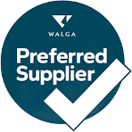 WALGA Preferred Supplier badge with teal circle and white checkmark