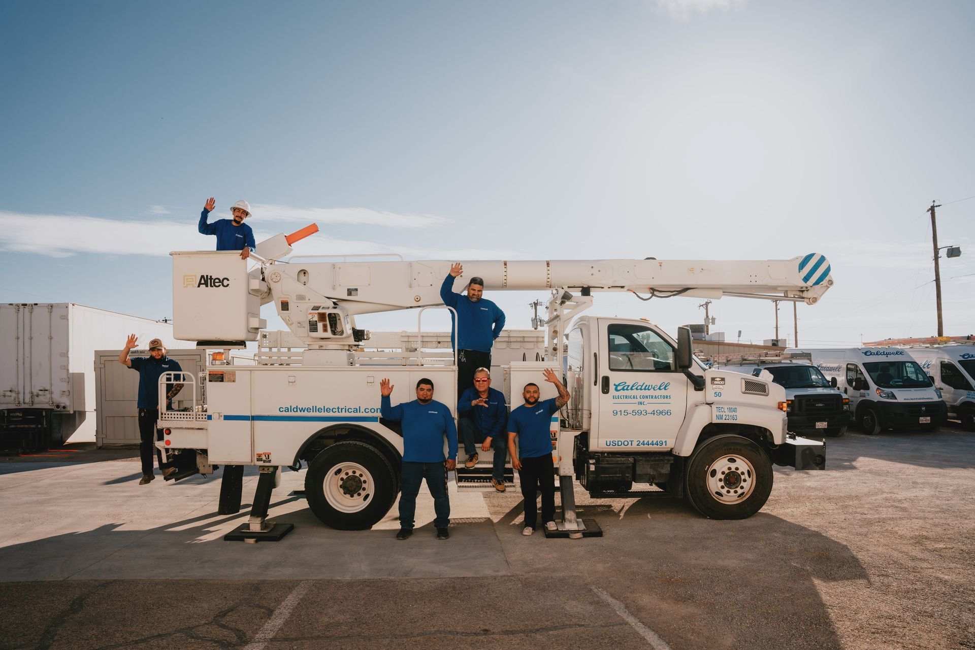 A building with a sign that says caldwell electrical contractors inc