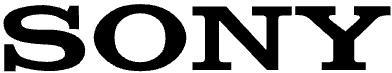 The word sony is written in black on a white background