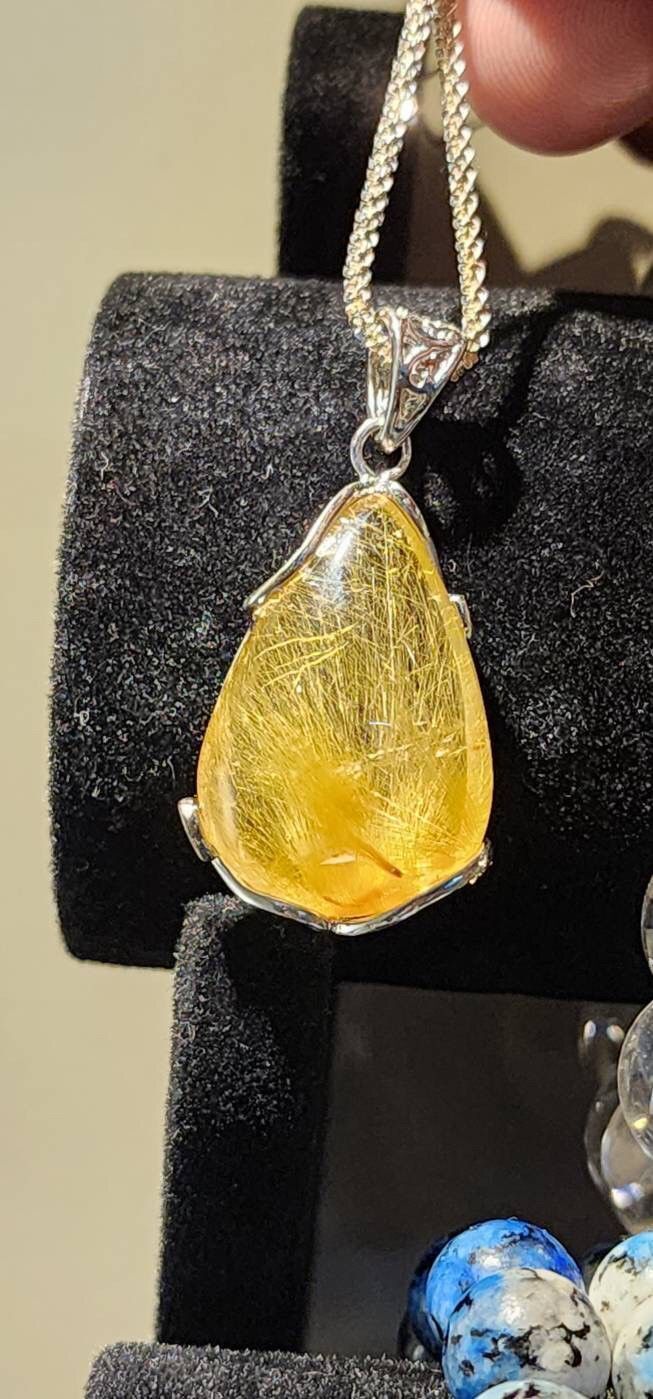 #包邊水滴【 鈦晶吊墜 】