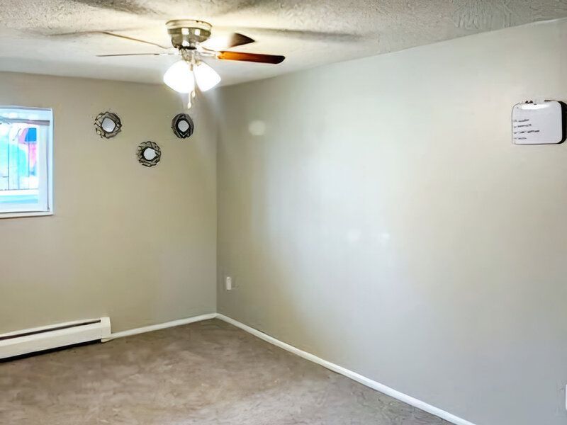 Bedrooms with Ceiling Fans | 1x1 | Powderhorn Apartments