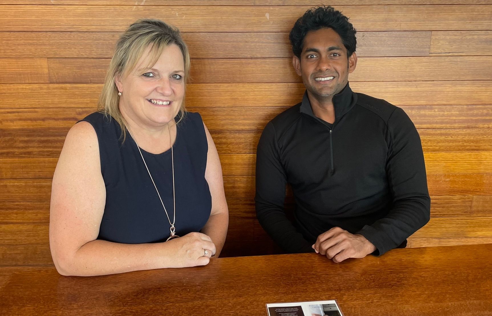 RevAesthetic in Melbourne Clinic with Dr Nara and Cate, our practice manager.