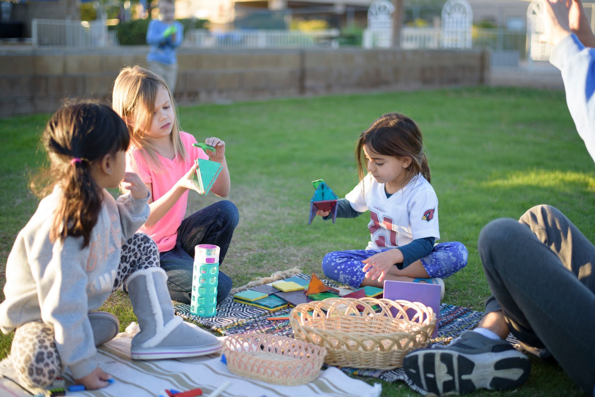 Montessori students during outdoor time