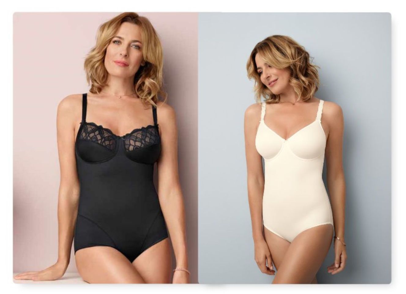 Body contenitivo in due colori