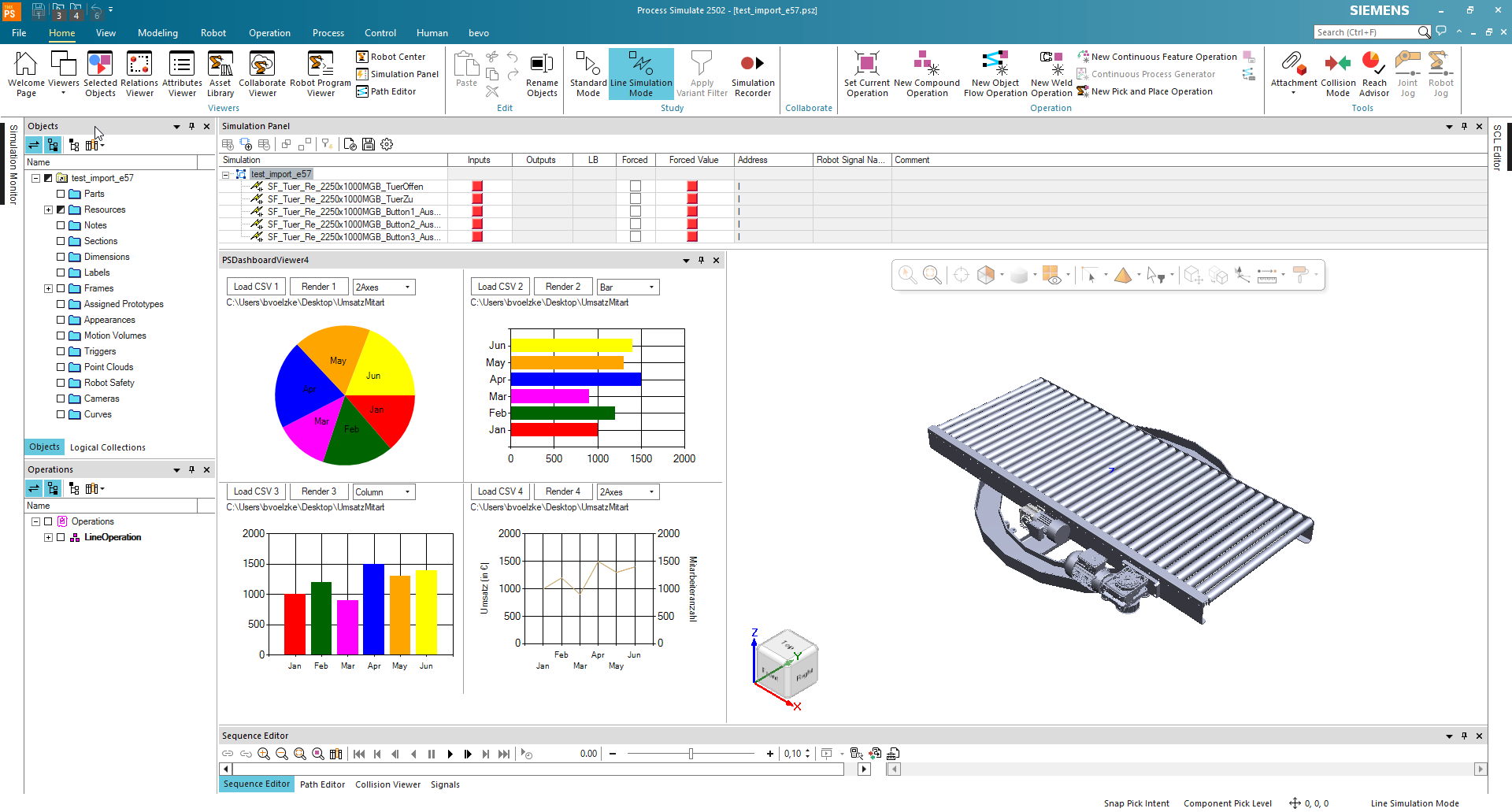 color diagrams in process simulate