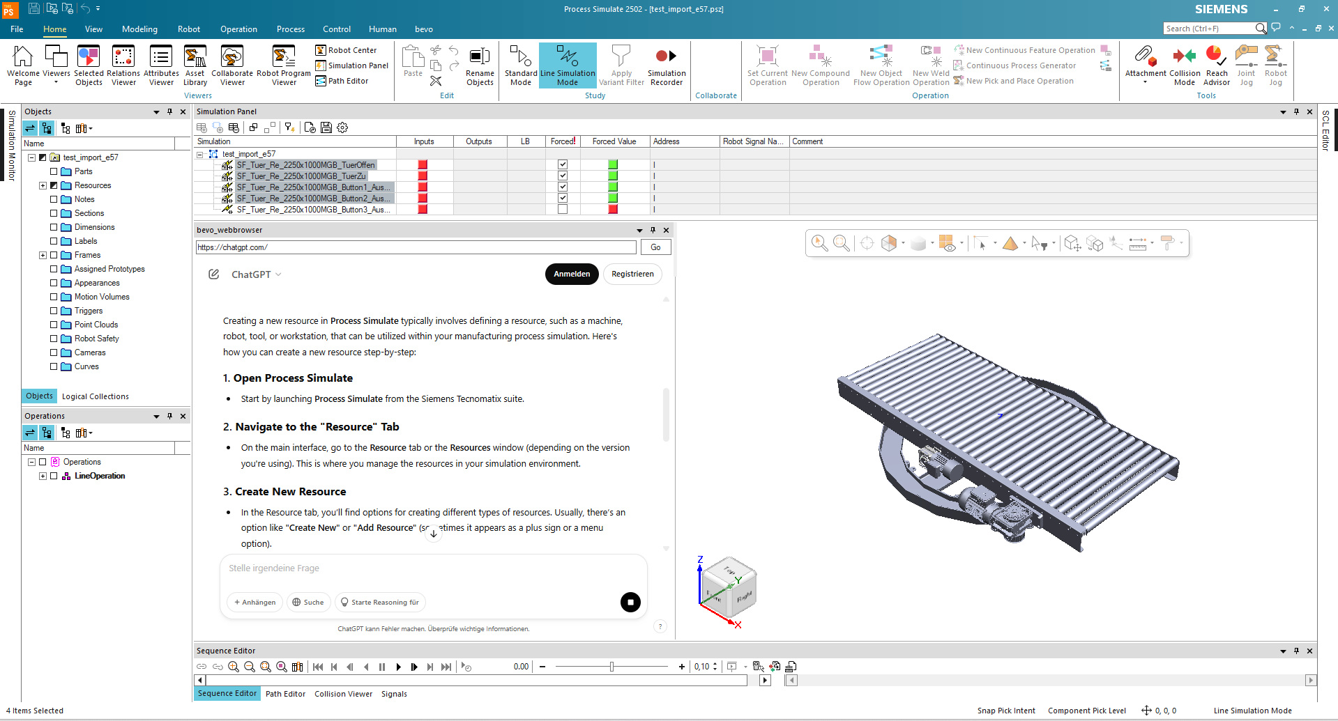 ChatGPT in Process Simulate