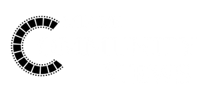 Miami Community Views A black and white image of a film strip in the shape of the letter c.