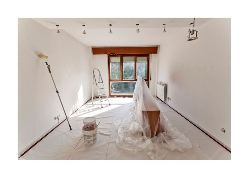 New West Painting setting up to paint a small condo unit