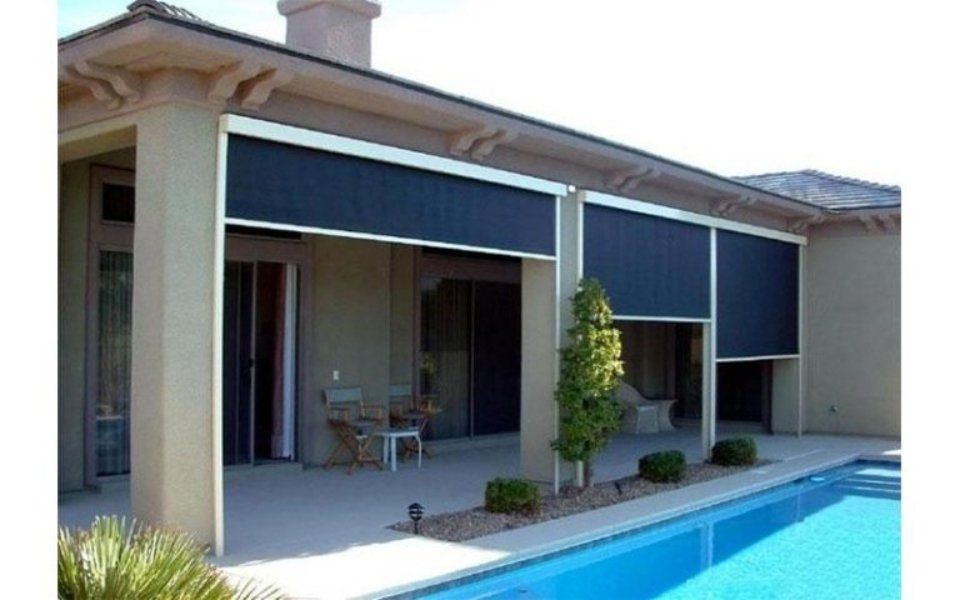 Tenda con guide per esterni