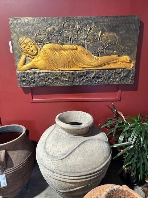 A Group of Potted Plants Sitting Next to Each Other on a Sidewalk — Sun City Pools In Hyde Park, QLD