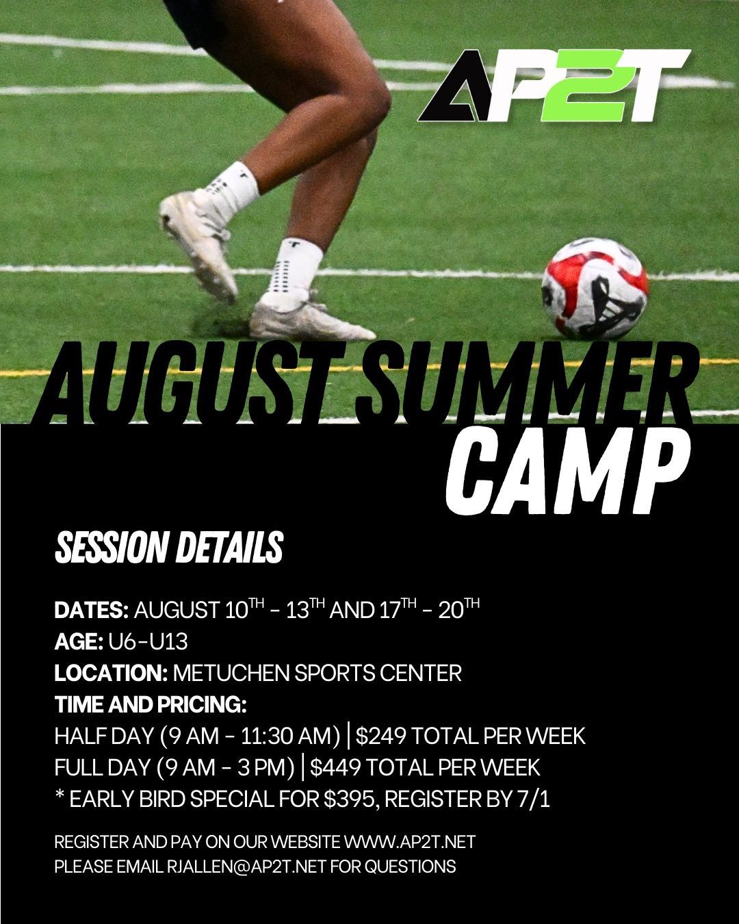 Camp Schedule l Metuchen, NJ l Advanced Physical and Technical Training