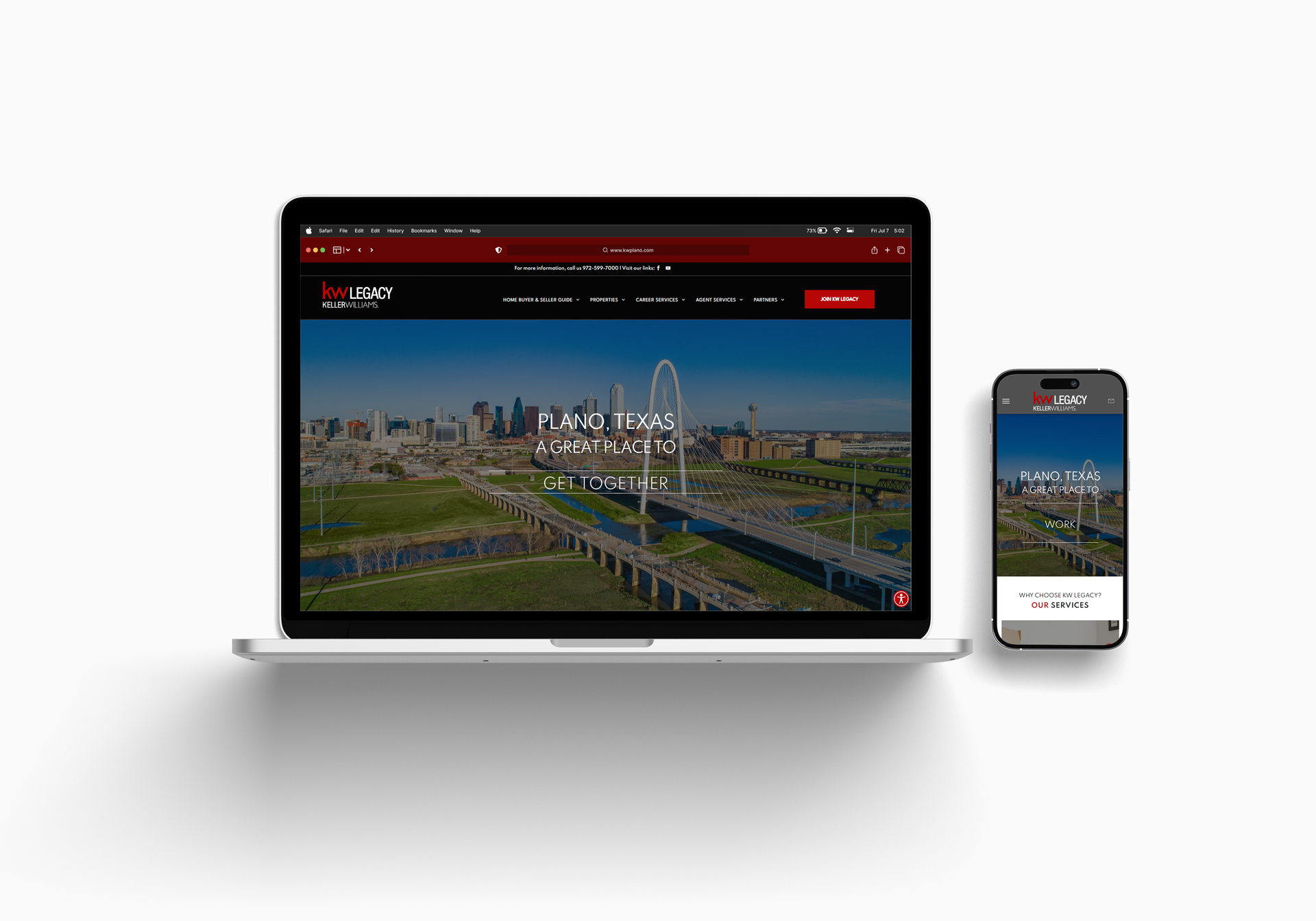 A laptop and a cell phone are sitting next to each other on a white surface.