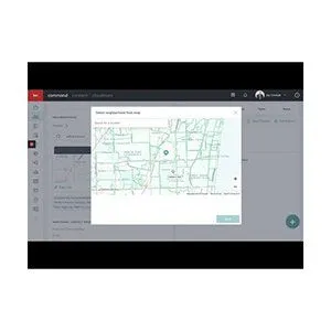 A computer screen with a map on it.