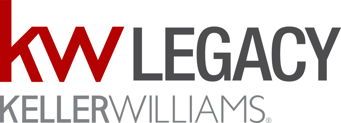 The logo for kw legacy keller williams is red and black.