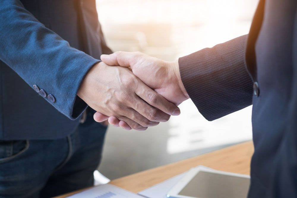 two professionals shaking hands