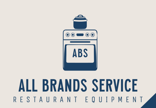 Blue and white logo of a stove with a pot, and text: