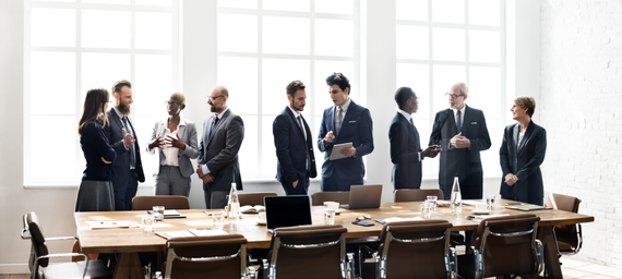 business people discussion advisor concept