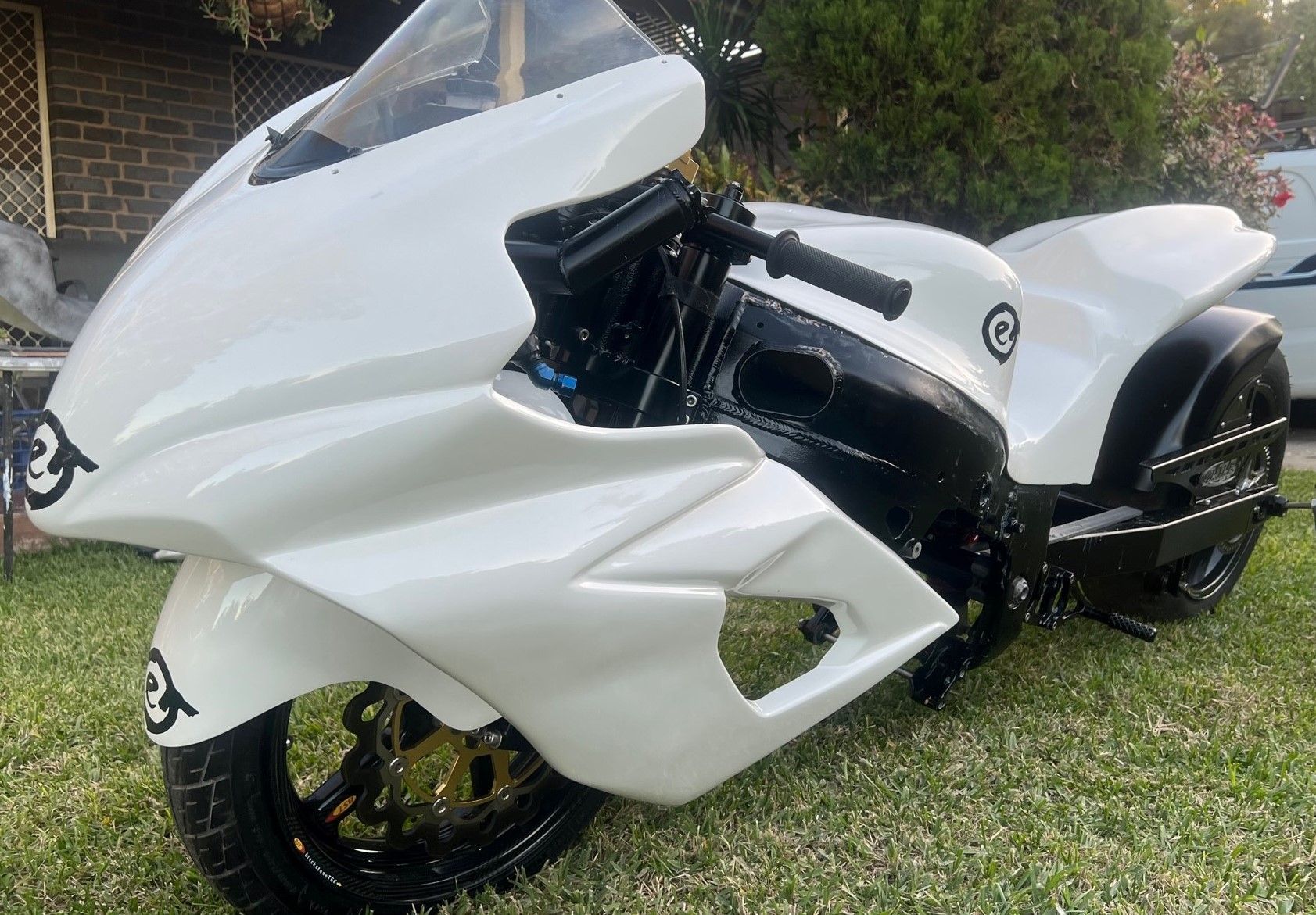 White Drag Bikes — Drag Bike Bodywork in Queensland, AU