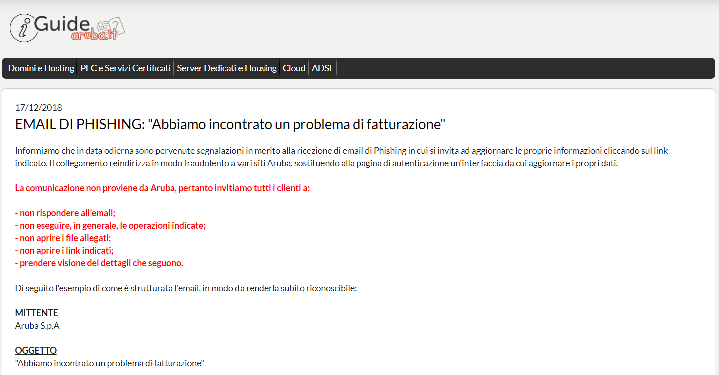 email di phishing