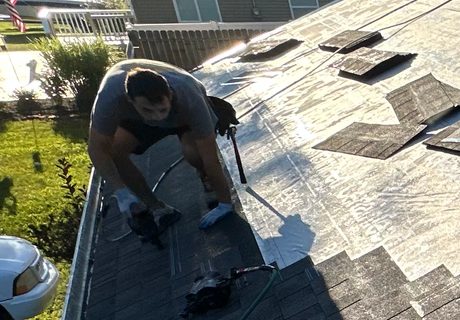 Roofing Installation — Two Roofer Installing Roof in Syracuse, IN