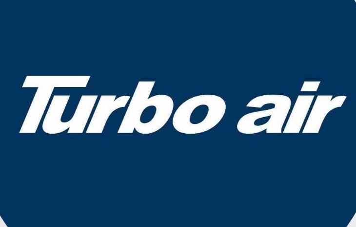 A blue circle with turbo air written on it