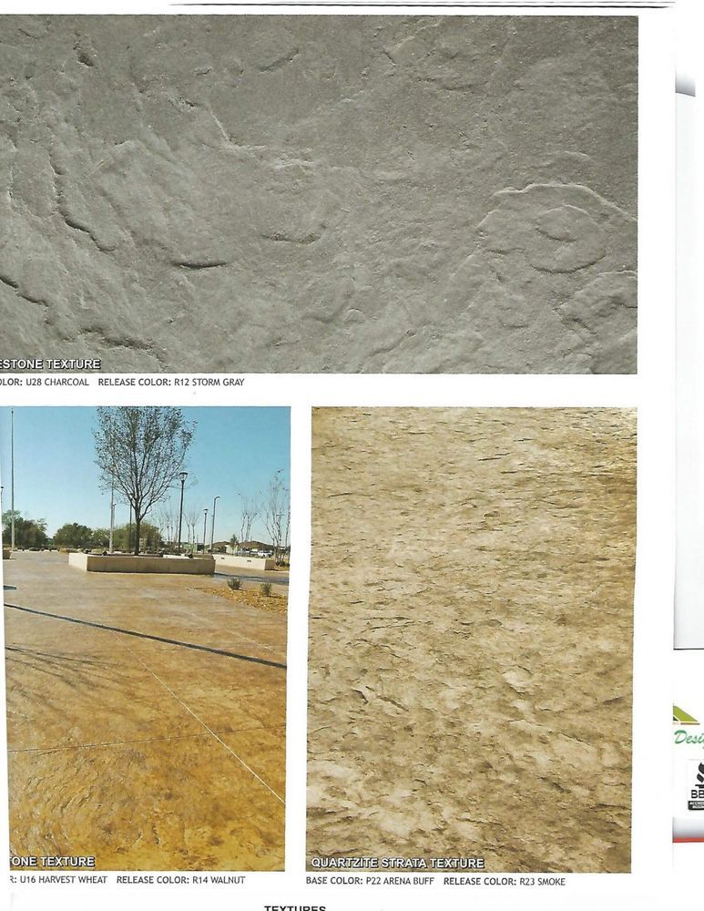 A collage of pictures showing different types of concrete
