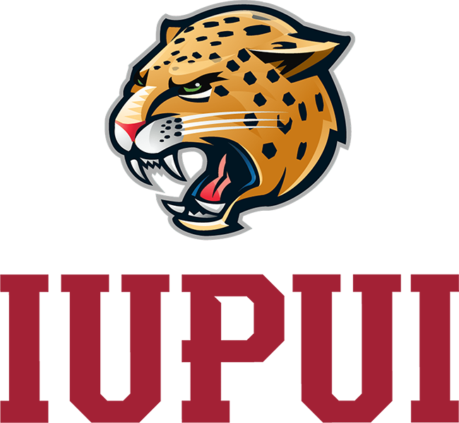 A logo for iupui with a leopard on it