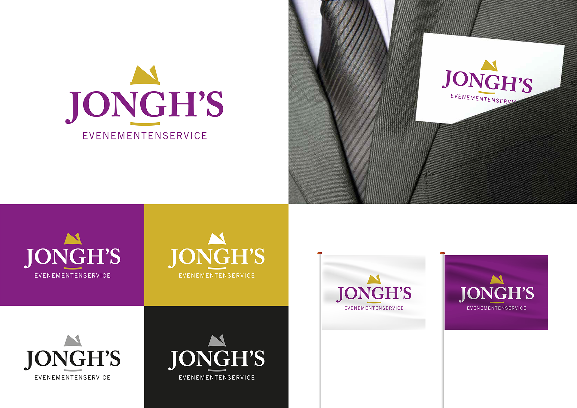 logo redesign en nieuwe huisstijl ontwerpen voor Jongh's Verhuur