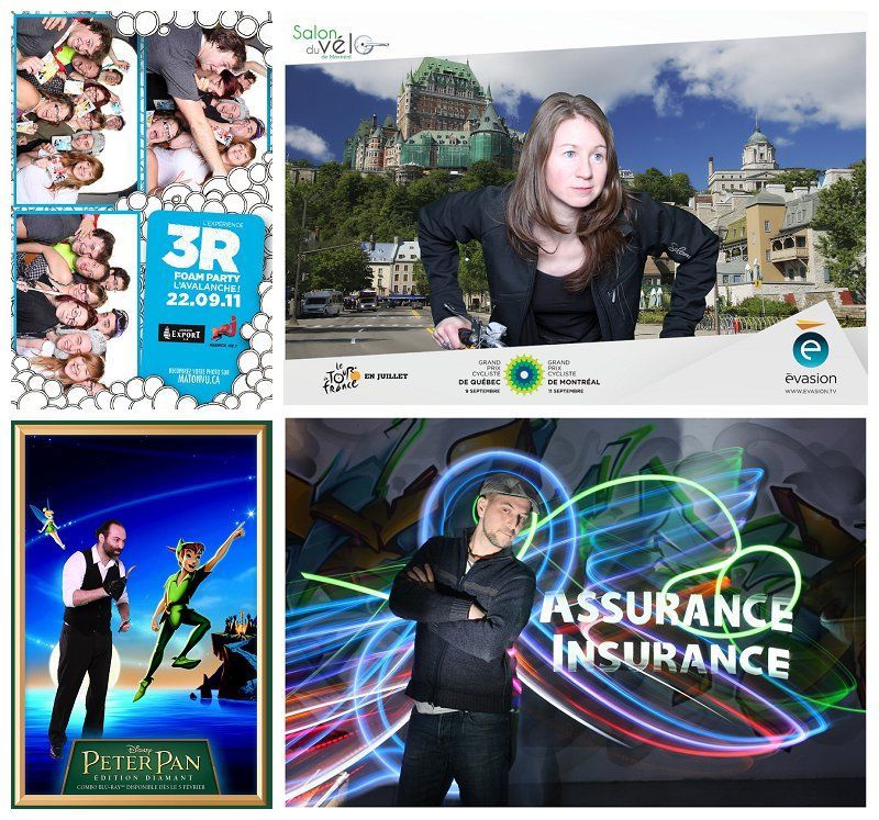 photobooth printout from a variety of brand events